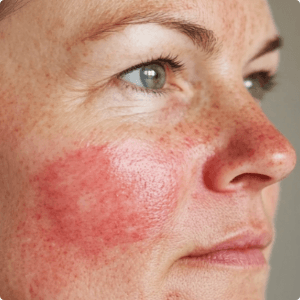 Middle-aged caucasian woman with rosacea (1)